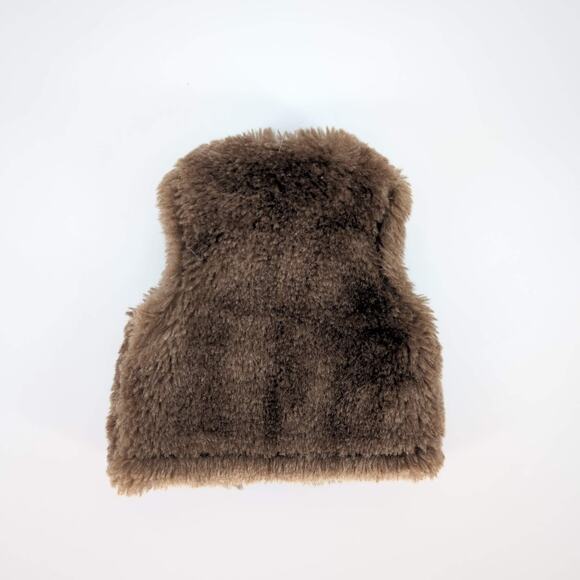Toys"R"Us Dark Brown Fuzzy Doll Vest / Sleeveless Winter Coat for 18" Dolls GUC - Picture 6 of 9